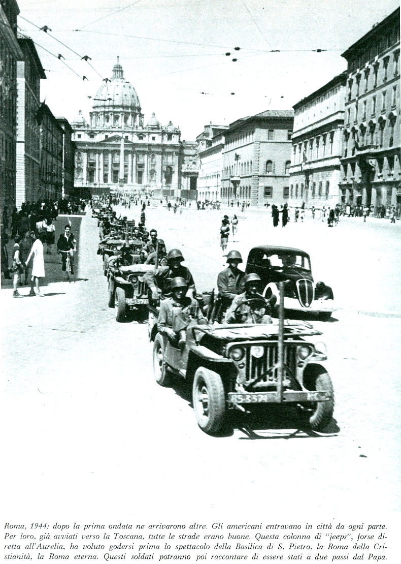 Roma 1944 - gli americani entrano in città - dal volume Italia martire