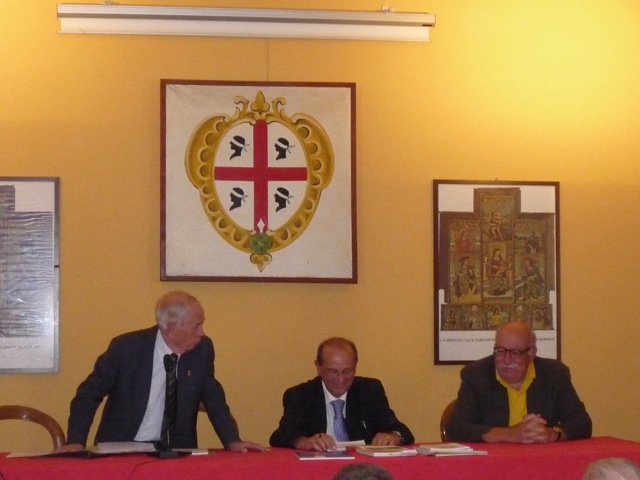 da sinistra Gesuino Piga, Federico Francioni e Paolo Pulina. 