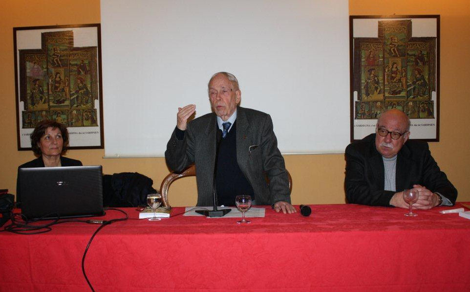 Da sinistra: Maddalena Frau, Gesuino Piga, Paolo Pulina, Pavia, 10 marzo 2012