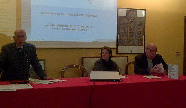 Da sinistra Gesuino Piga, Luisella Zappetto e Paolo Pulina